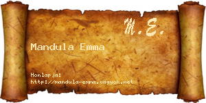 Mandula Emma névjegykártya